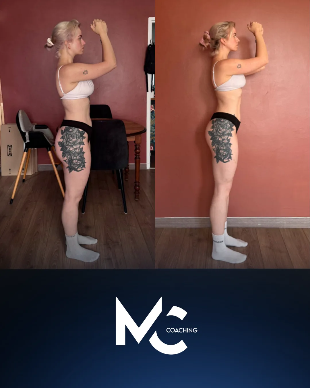 Transformation avant et après n°1 d'un élève suivi par Matthis
