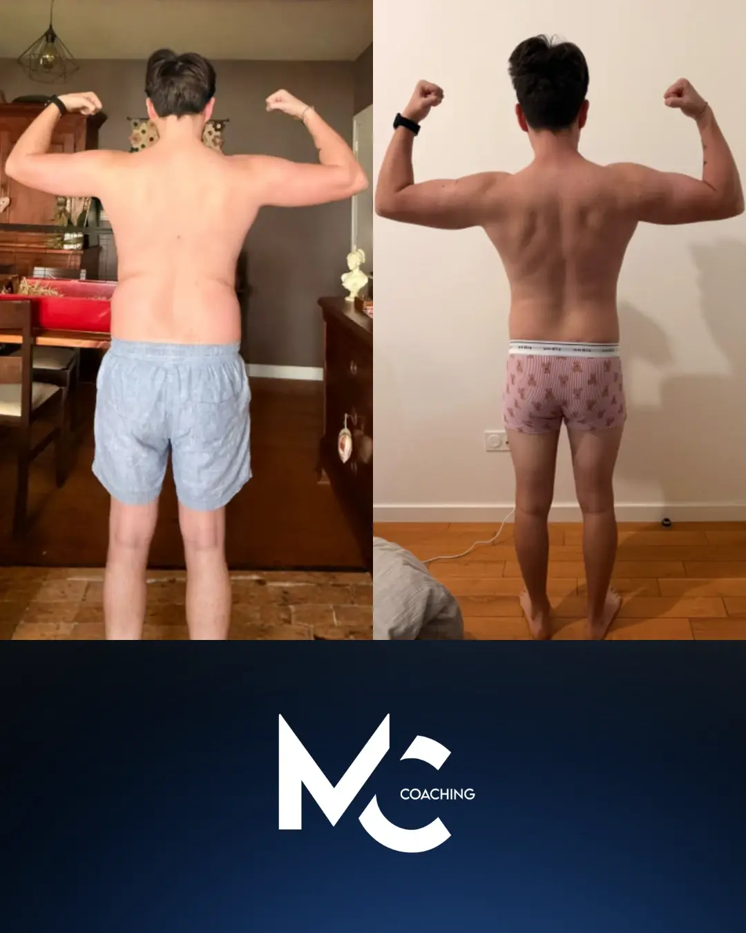 Transformation avant et après n°14 d'un élève suivi par Matthis